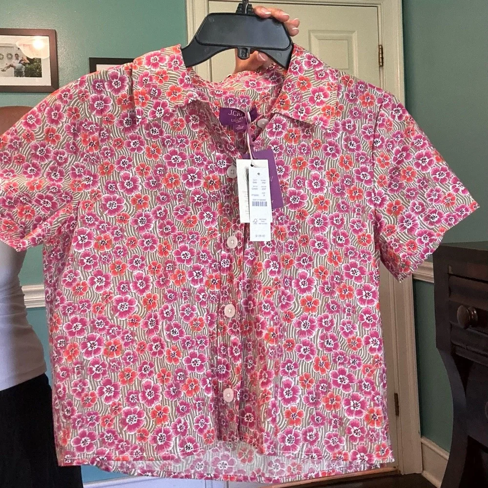 JCREW Cropped Gamine shirt in Liberty® Ellie fabric - Picture 2 of 3